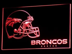 Denver Broncos Helmet LED Neon Sign