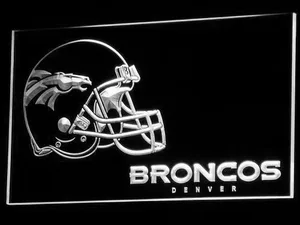Denver Broncos Helmet LED Neon Sign