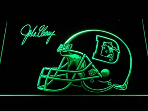 Denver Broncos John Elway Signature LED Neon Sign