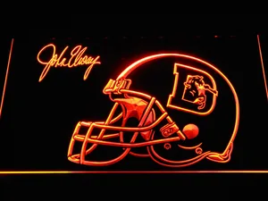 Denver Broncos John Elway Signature LED Neon Sign