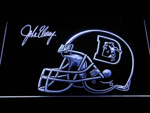 Denver Broncos John Elway Signature LED Neon Sign