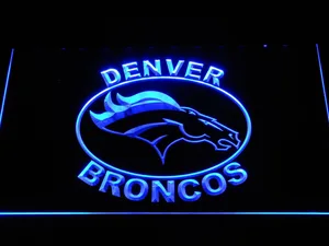 Denver Broncos Oval Logo LED Neon Sign