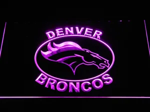 Denver Broncos Oval Logo LED Neon Sign