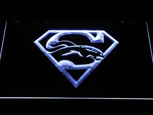 Denver Broncos Superman LED Neon Sign