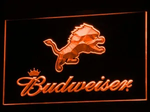 Detroit Lions Budweiser LED Neon Sign