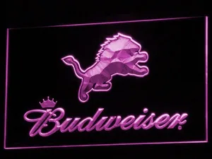 Detroit Lions Budweiser LED Neon Sign