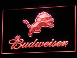 Detroit Lions Budweiser LED Neon Sign