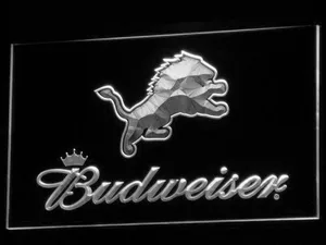 Detroit Lions Budweiser LED Neon Sign