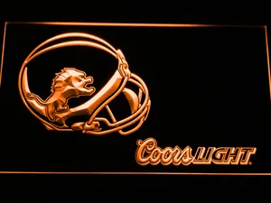 Detroit Lions Coors Light Helmet LED Neon Sign