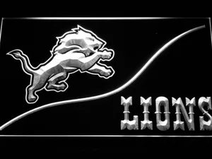 Detroit Lions Split LED Neon Sign