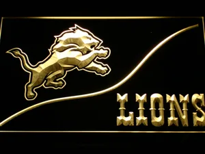 Detroit Lions Split LED Neon Sign