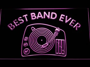 DJ Turntable Best Band Ever LED Neon Sign