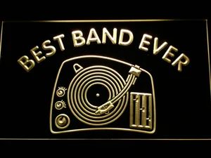 DJ Turntable Best Band Ever LED Neon Sign