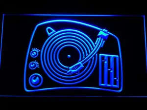 DJ Turntable LED Neon Sign