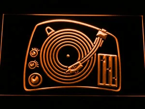 DJ Turntable LED Neon Sign