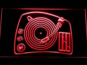DJ Turntable LED Neon Sign