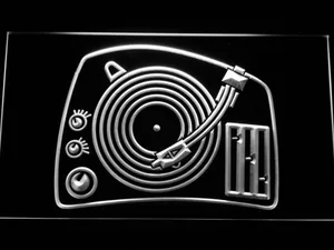 DJ Turntable LED Neon Sign