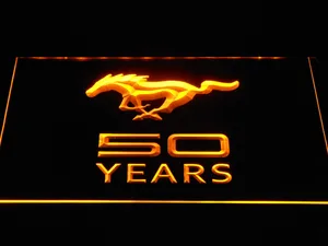Ford Mustang 50 Years LED Neon Sign