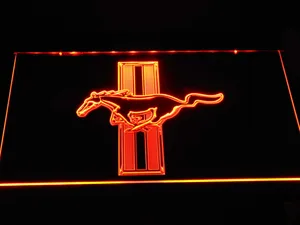 Ford Mustang Bars Logo LED Neon Sign