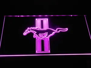 Ford Mustang Bars Logo LED Neon Sign