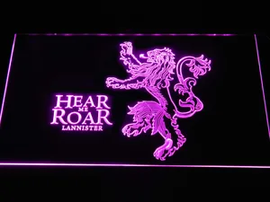 Game of Thrones Lannister Hear Me Roar LED Neon Sign