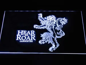 Game of Thrones Lannister Hear Me Roar LED Neon Sign