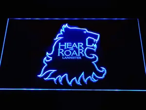 Game of Thrones Lannister Hear Me Roar Outline LED Neon Sign