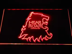 Game of Thrones Lannister Hear Me Roar Outline LED Neon Sign