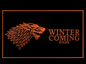 Game of Thrones Stark Winter is Coming 2 LED Neon Sign
