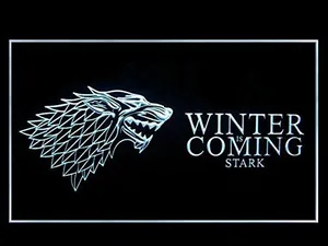 Game of Thrones Stark Winter is Coming 2 LED Neon Sign