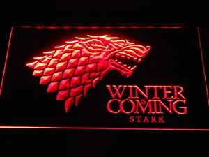 Game of Thrones Stark Winter is Coming LED Neon Sign