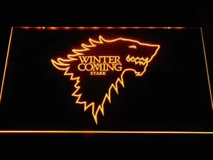 Game of Thrones Stark Winter is Coming Outline LED Neon Sign