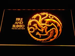 Game of Thrones Targaryen Fire and Blood LED Neon Sign