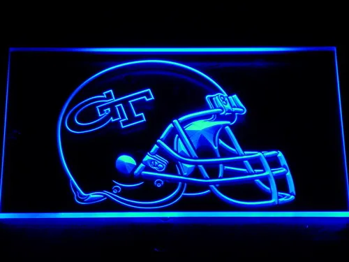 Georgia Tech Yellow Jackets Helmet LED Neon Sign