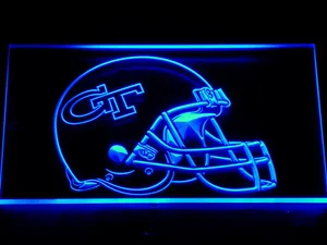 Georgia Tech Yellow Jackets Helmet LED Neon Sign