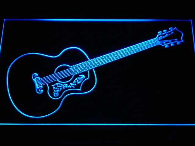 Gibson Vintage Acoustic LED Neon Sign