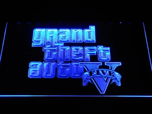Grand Theft Auto Five LED Neon Sign