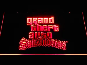 Grand Theft Auto San Andreas LED Neon Sign
