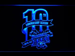 Green Bay Packers 10th Anniversary LED Neon Sign - Legacy Edition