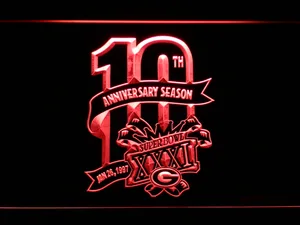 Green Bay Packers 10th Anniversary LED Neon Sign - Legacy Edition