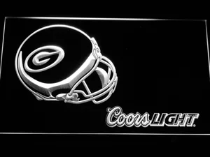 Green Bay Packers Coors Light Helmet LED Neon Sign