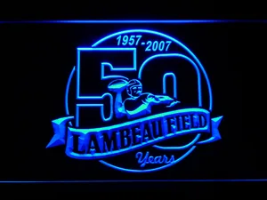 Green Bay Packers Lambeau Field 50th Anniversary LED Neon Sign - Legacy Edition
