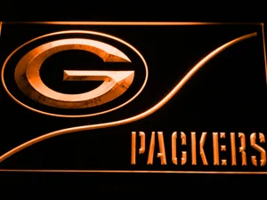 Green Bay Packers Split LED Neon Sign