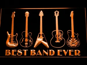 Guitars Best Band Ever LED Neon Sign