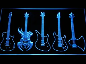 Guitars Classic to Custom LED Neon Sign
