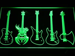 Guitars Classic to Custom LED Neon Sign