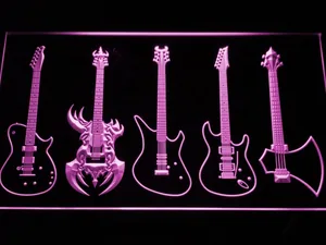 Guitars Classic to Custom LED Neon Sign