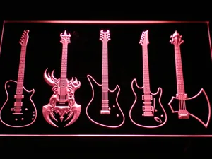 Guitars Classic to Custom LED Neon Sign