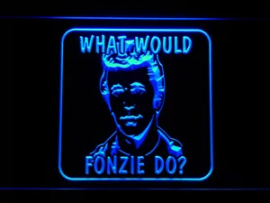 Happy Days What Would Fonzie Do LED Neon Sign
