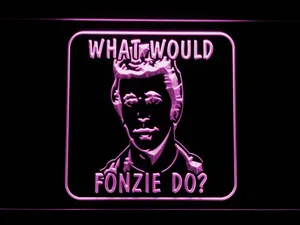 Happy Days What Would Fonzie Do LED Neon Sign